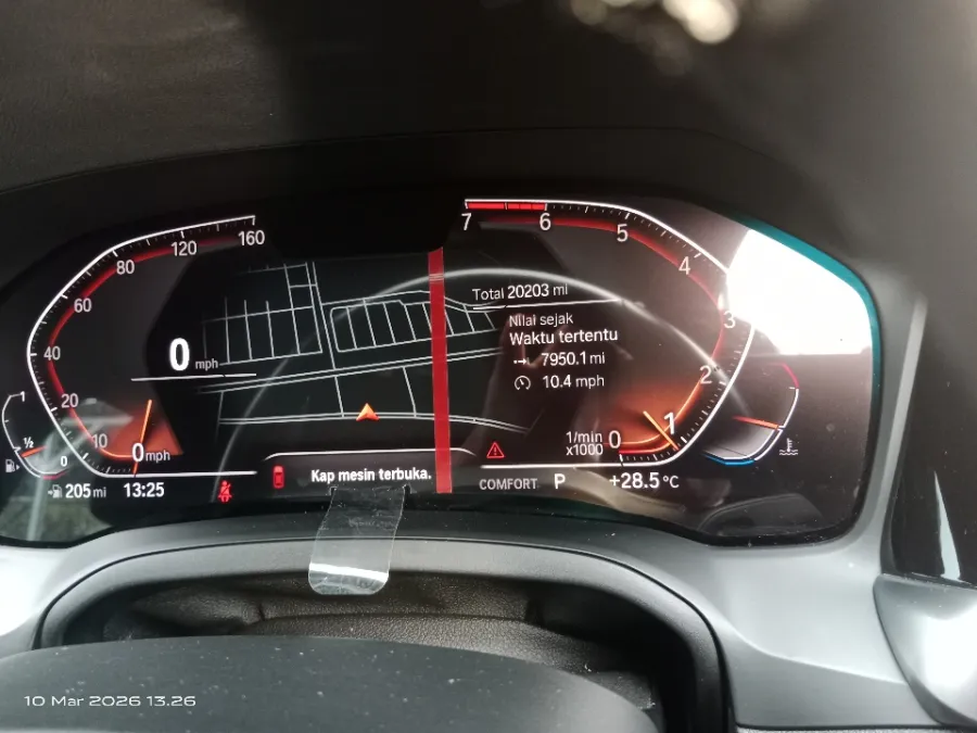 Foto Mobil Bekas Odometer BMW 320i 2.0 tahun 2020