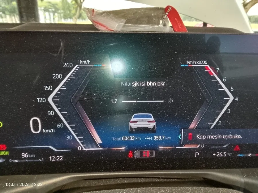 Foto Mobil Bekas Odometer BMW 320i 2.0 tahun 2022