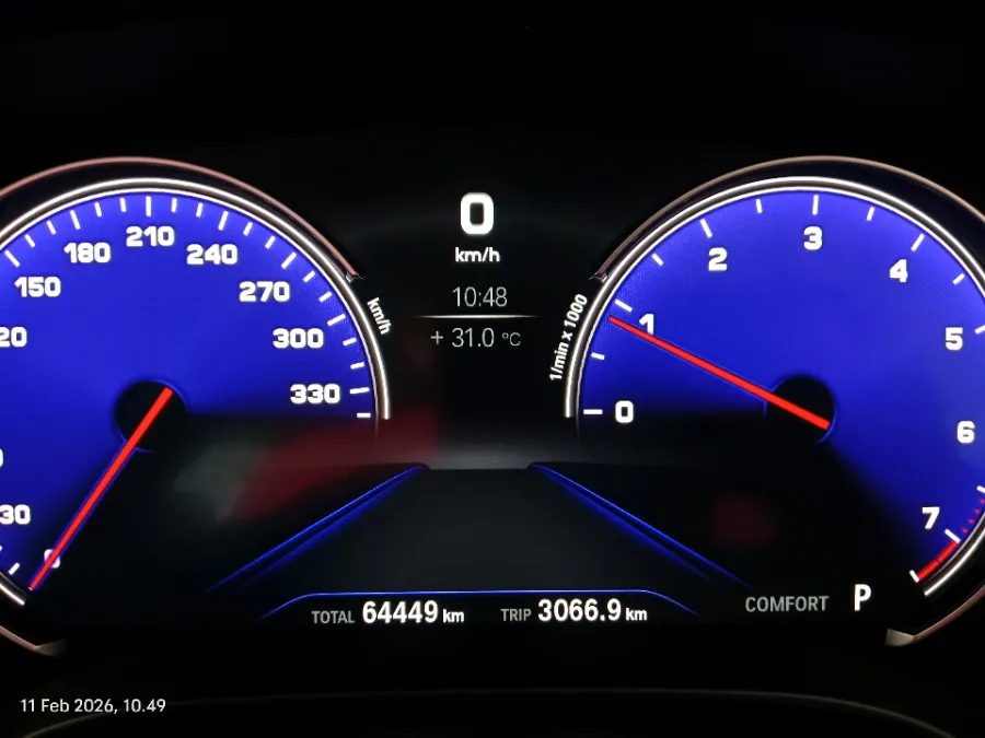 Foto Mobil Bekas Odometer BMW 520i 2.0 tahun 2018