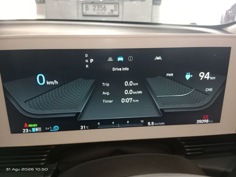 Foto Mobil Bekas Odometer Hyundai Ioniq 5 Long Range Signature tahun 2023