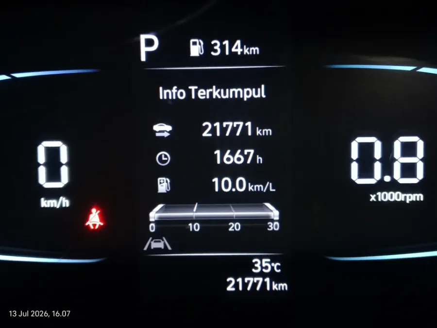 Foto Mobil Bekas Odometer Hyundai Stargazer 1.5 Active tahun 2024