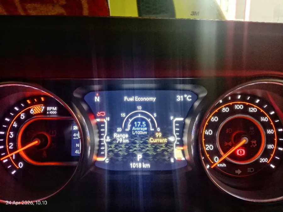 Foto Mobil Bekas Odometer Jeep Wrangler 2.0 Rubicon 4-Door tahun 2023