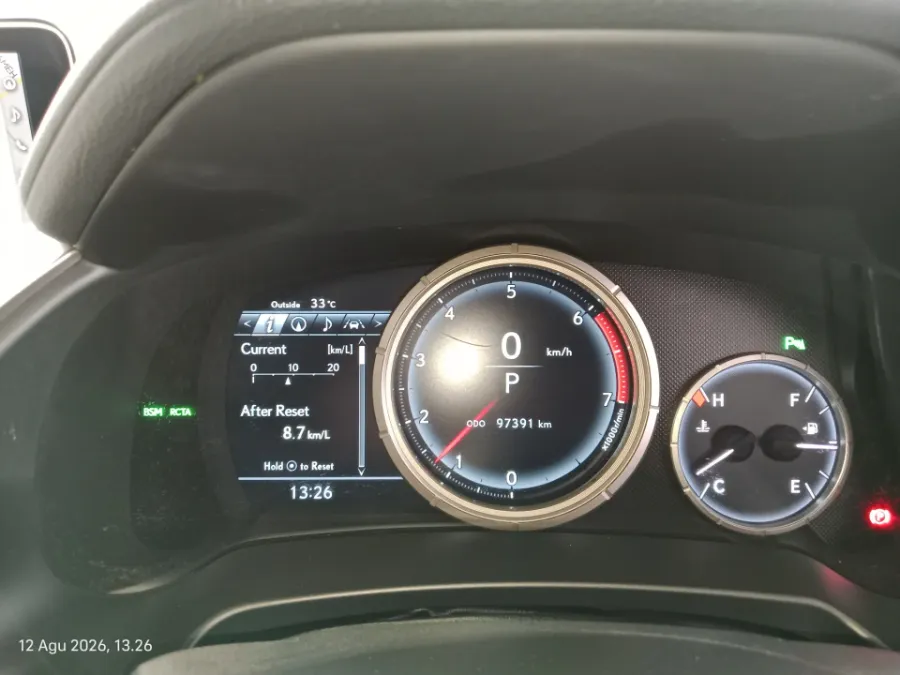 Foto Mobil Bekas Odometer Lexus RX 200t 2.0 F-Sport tahun 2017