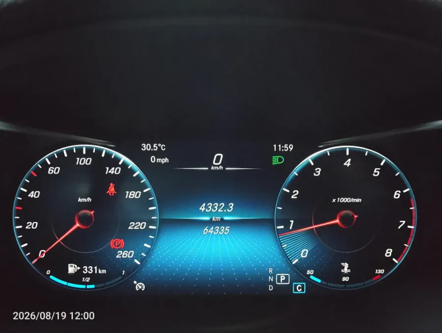 Foto Mobil Bekas Odometer Mercedes-Benz C180 1.5 tahun 2019