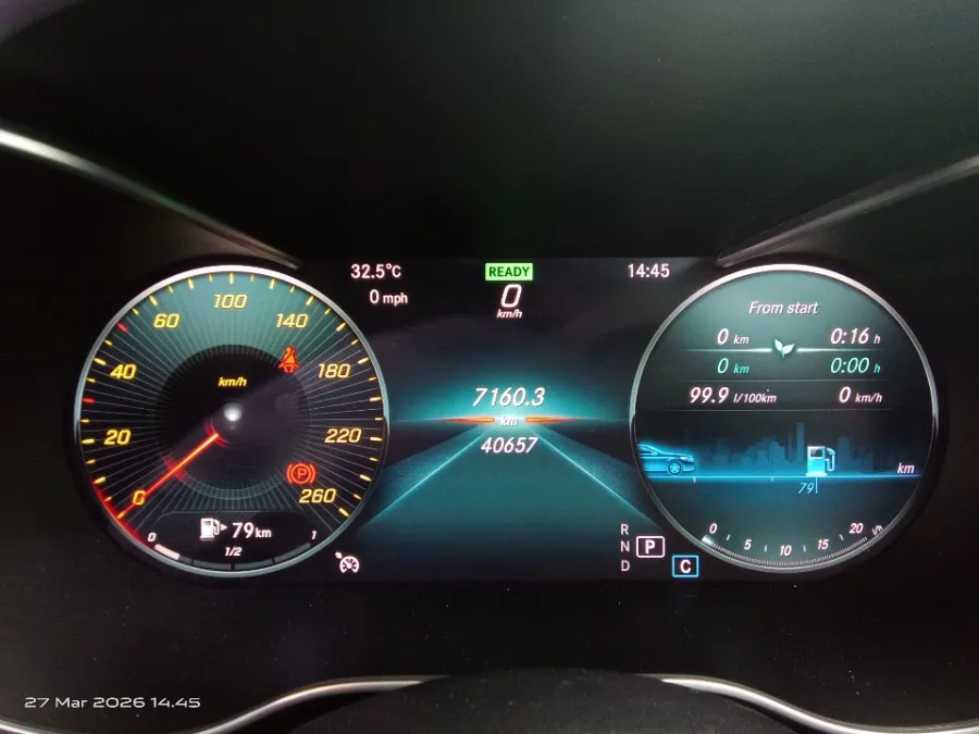 Foto Mobil Bekas Odometer Mercedes-Benz C200 1.5 tahun 2019