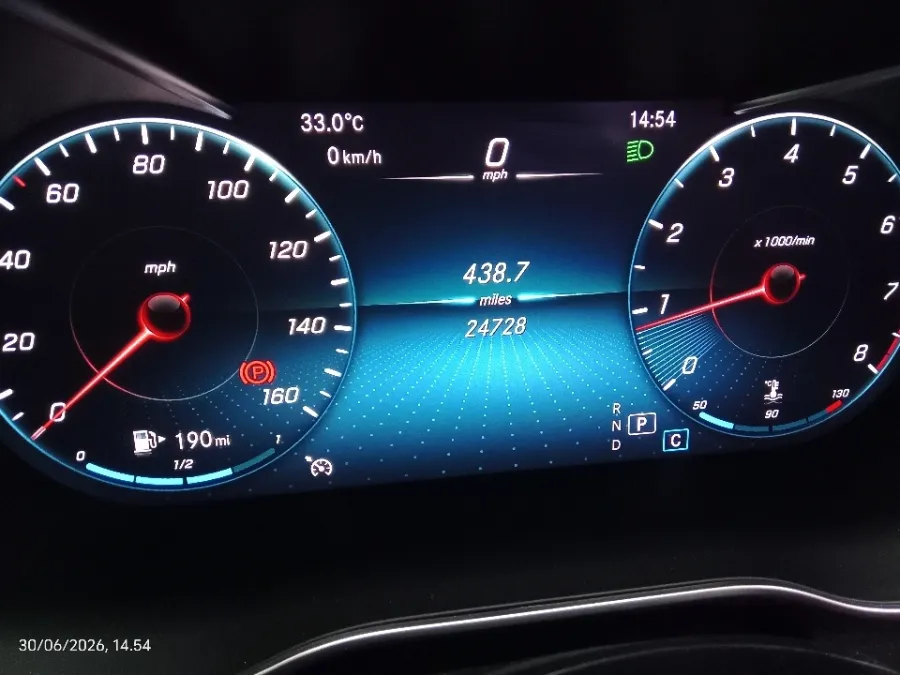 Foto Mobil Bekas Odometer Mercedes-Benz C200 2.0 W205 tahun 2019