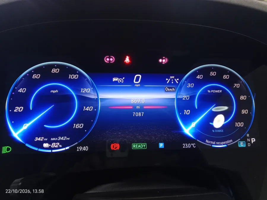 Foto Mobil Bekas Odometer Mercedes-Benz EQS 450+ AMG Line tahun 2023