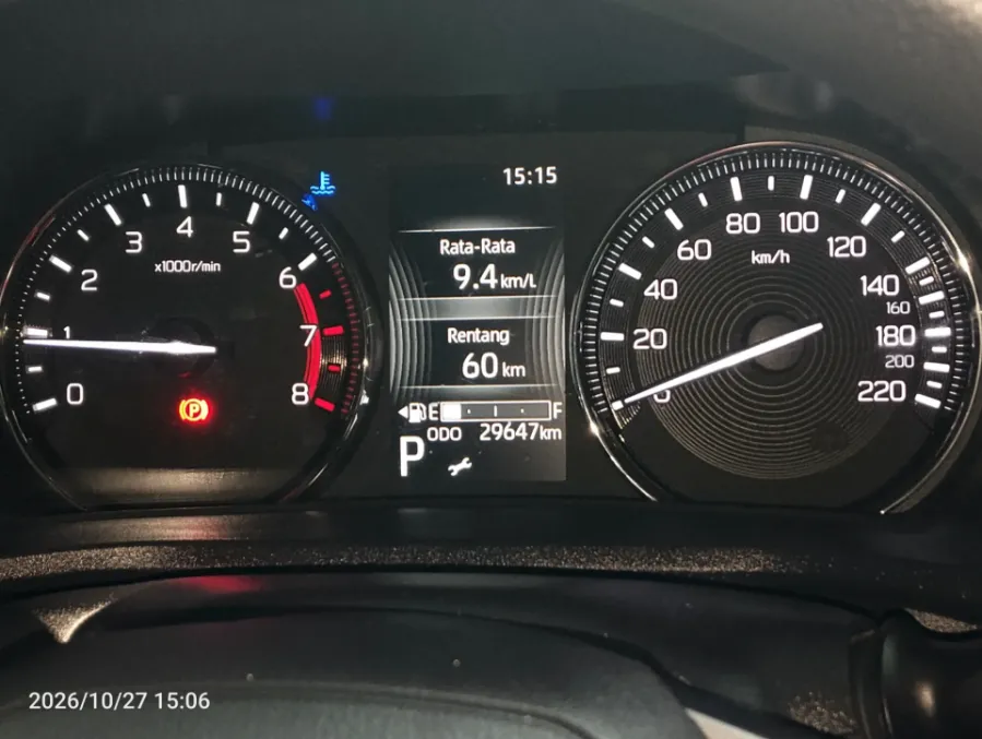 Foto Mobil Bekas Odometer Toyota Avanza 1.5 G tahun 2022