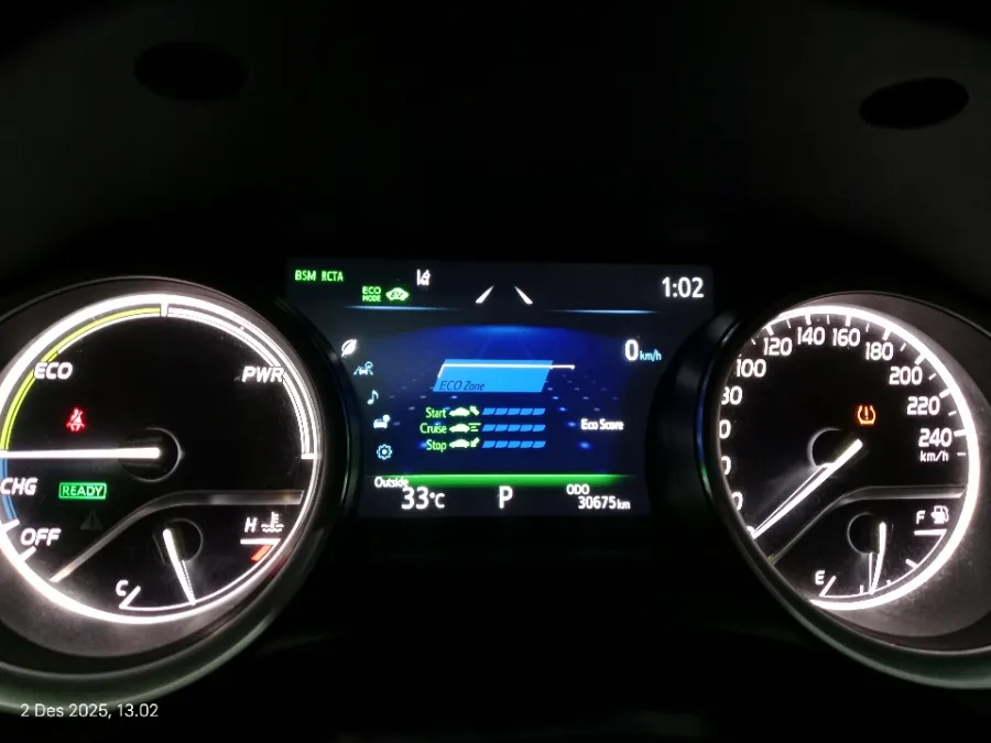 Foto Mobil Bekas Odometer Toyota Camry Hybrid 2.5 HV tahun 2021