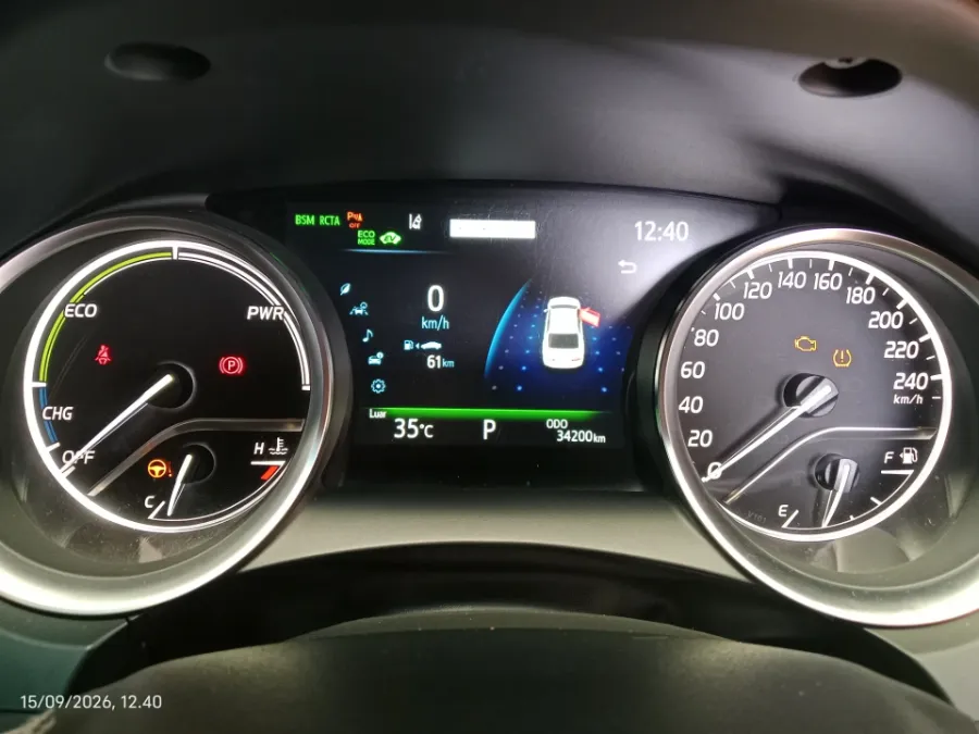 Foto Mobil Bekas Odometer Toyota Camry Hybrid 2.5 HV tahun 2022