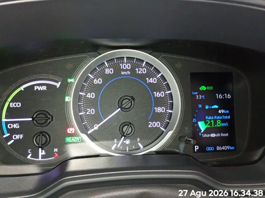 Foto Mobil Bekas Odometer Toyota Corolla Cross 1.8 Hybrid tahun 2021
