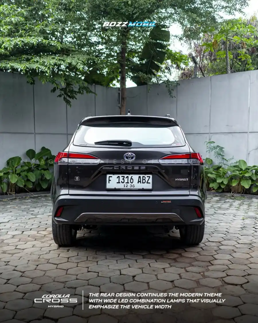 Foto Mobil Bekas Tampak Belakang Toyota Corolla Cross 1.8 Hybrid tahun 2021
