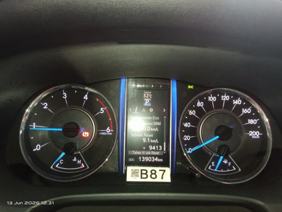 Foto Mobil Bekas Odometer Toyota Fortuner 2.4 4X2 VRZ tahun 2016