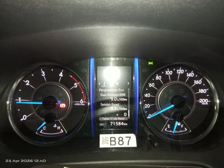 Foto Mobil Bekas Odometer Toyota Fortuner 2.4 4X2 VRZ tahun 2018