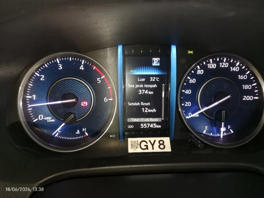 Foto Mobil Bekas Odometer Toyota Fortuner 2.8 4X2 VRZ tahun 2022