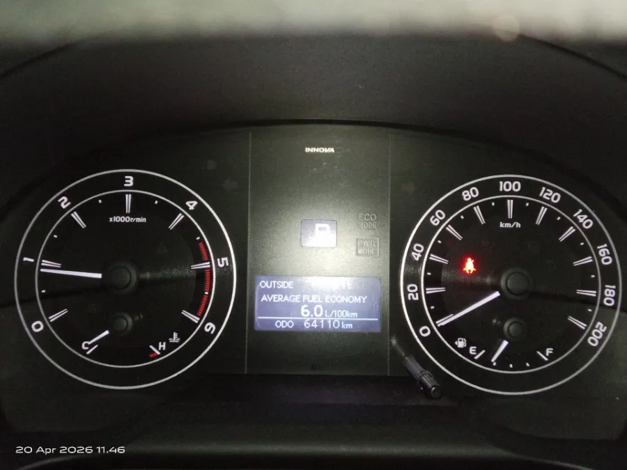 Foto Mobil Bekas Odometer Toyota Kijang Innova 2.4 G tahun 2017