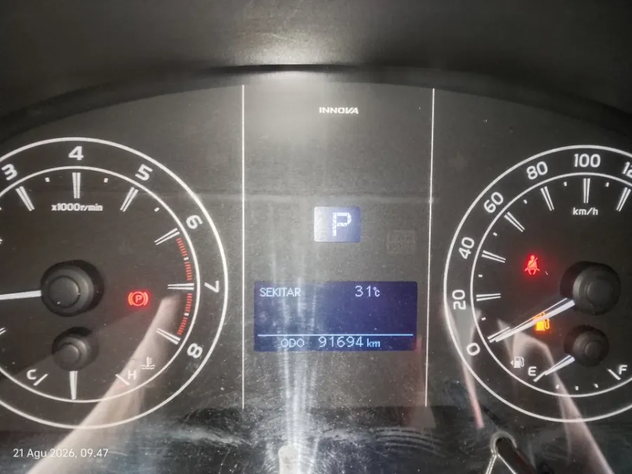 Foto Mobil Bekas Odometer Toyota Kijang Innova 2.0 G tahun 2019