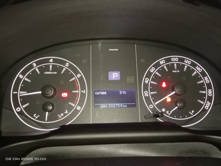 Foto Mobil Bekas Odometer Toyota Kijang Innova 2.0 G tahun 2021