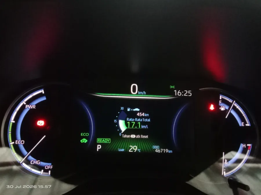 Foto Mobil Bekas Odometer Toyota Kijang Innova 2.0 Zenix G HV CVT tahun 2023