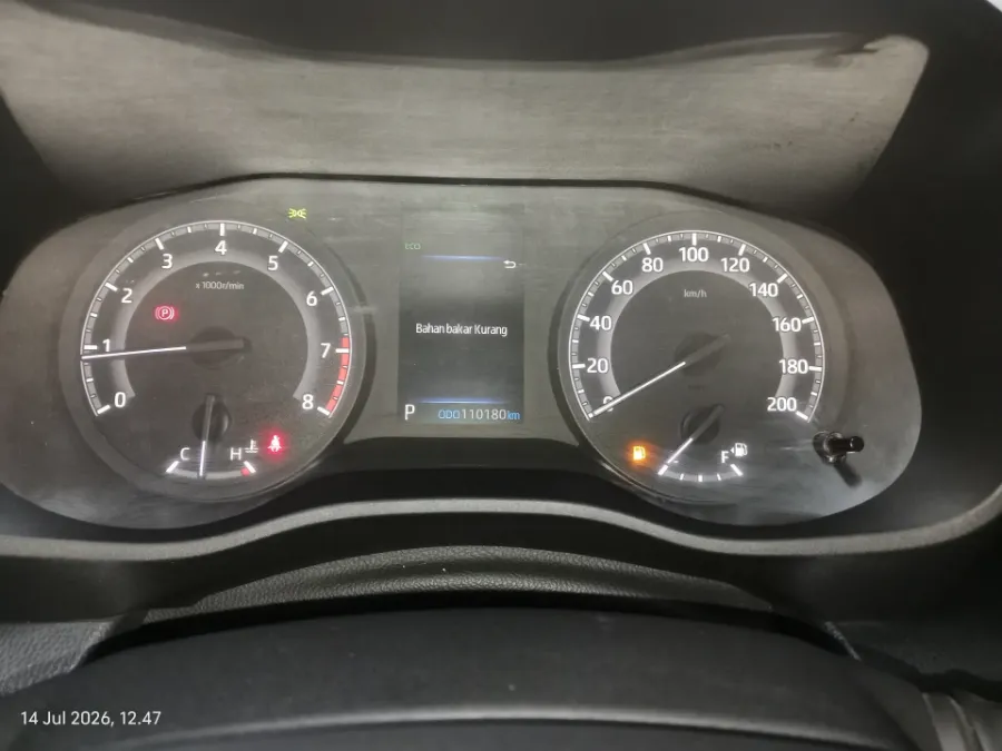 Foto Mobil Bekas Odometer Toyota Kijang Innova 2.0 Zenix Q HV CVT TSS tahun 2022