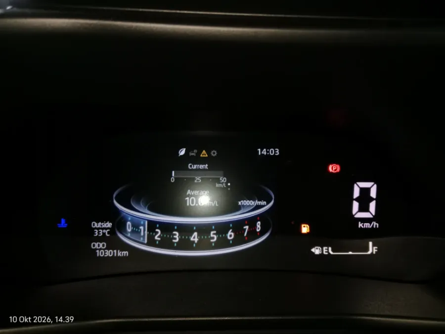 Foto Mobil Bekas Odometer Toyota Raize 1.0 G tahun 2021