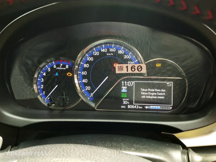 Foto Mobil Bekas Odometer Toyota Yaris 1.5 S tahun 2018