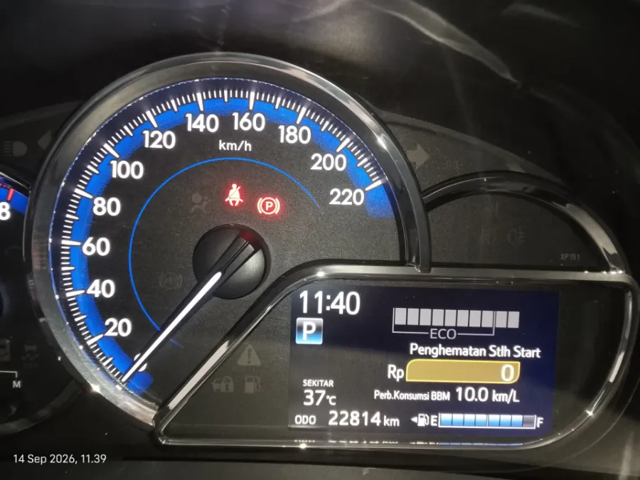 Foto Mobil Bekas Odometer Toyota Yaris 1.5 S tahun 2022