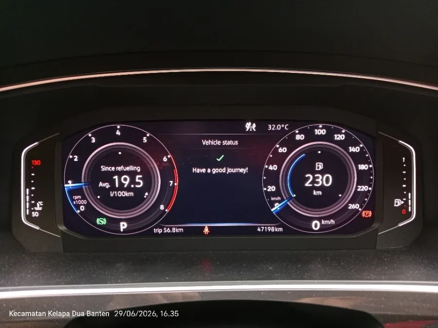 Foto Mobil Bekas Odometer Volkswagen Tiguan 1.4 TSI Allspace tahun 2021
